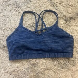 BLUE STRAPPY SPORTS BRA
